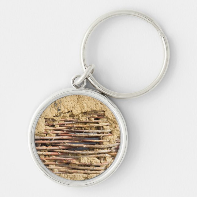 Mud and wattle wall keychain (Front)
