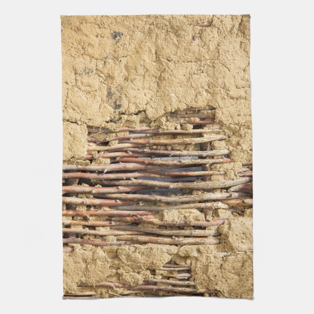 Mud and wattle wall kitchen towel (Vertical)
