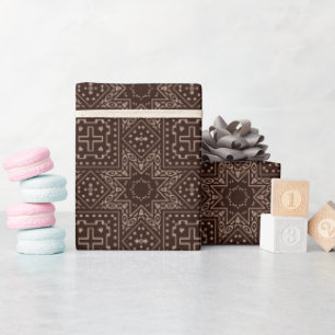 Mud Cloth Star Pattern Wrapping Paper