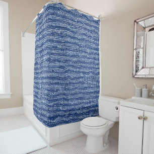 Mud Cloth Stitch Stripes in Indigo Blue