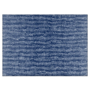Mud Cloth Stitch Stripes in Indigo Blue Cutting Board