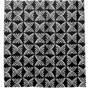 Mud Cloth Style 080215 - White on Black