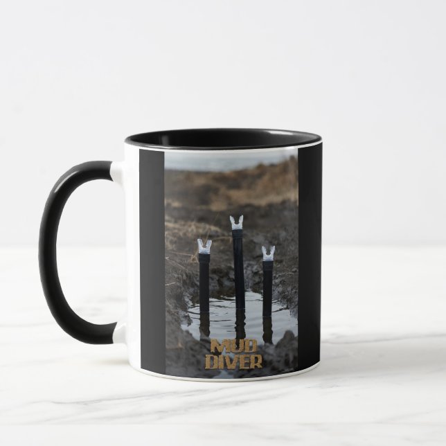 Mud Diver black combo mug 2 sided (Left)