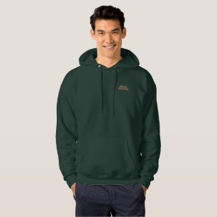 Mud Diving men dark green hooded sweatshirt pocket