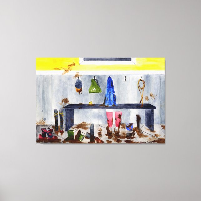 mud room canvas print (Front)