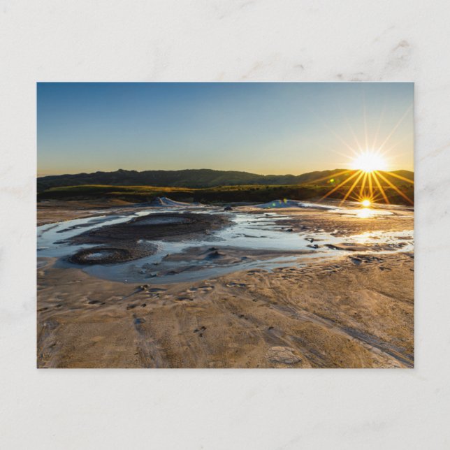 mud volcanoes of Berca Romania Postcard (Front)