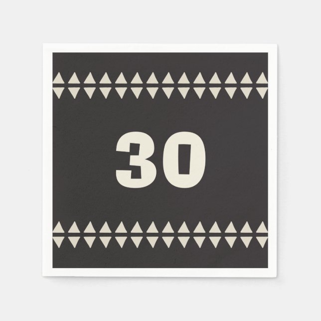 Mudcloth birthday party age napkin (Front)