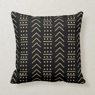 Mudcloth Black II Throw Pillow