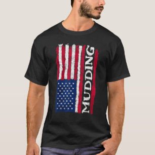 Mudding Off Road SA Flag   Retro Mud Run & 4 Wheel T-Shirt