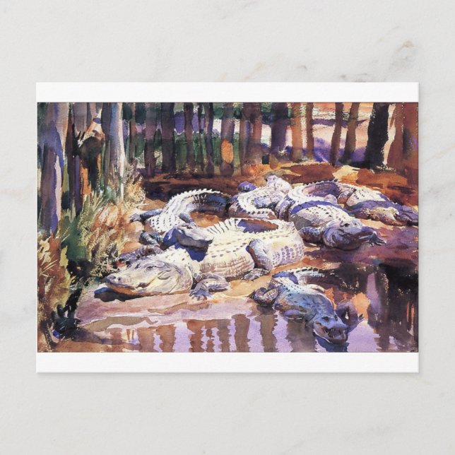 Muddy Alligators by John Singer Sargent Postcard (Front)