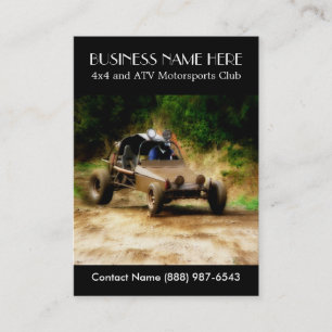 Muddy ATV Dune Buggy Motorsports Club Business Card