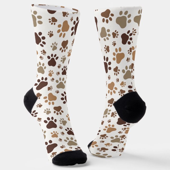 Muddy Paw Print Socks (Angled)