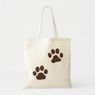 Muddy Paw Prints Tote Bag