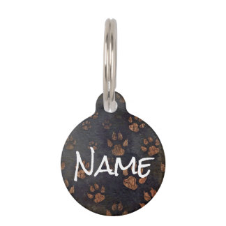 Muddy Pawprint Pet Tag