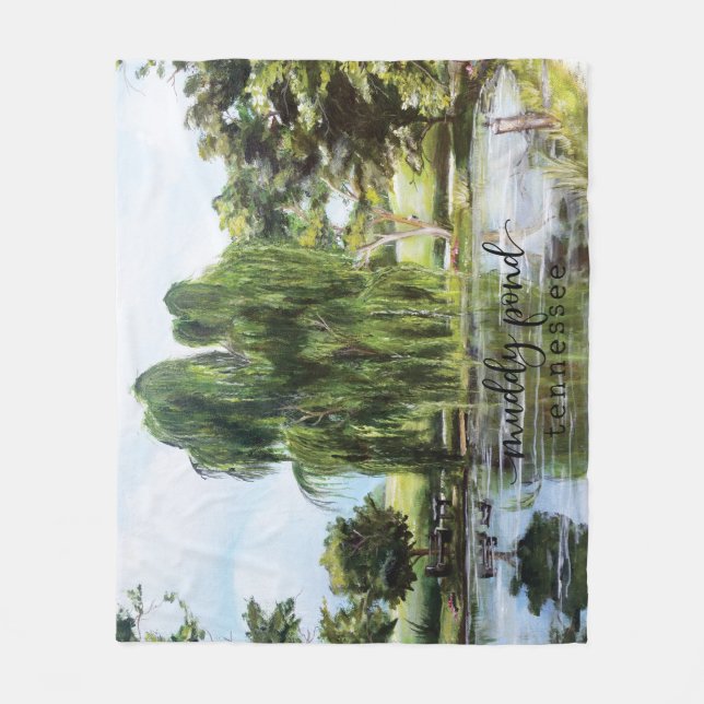 Muddy Pond Fleece Blanket (Front)