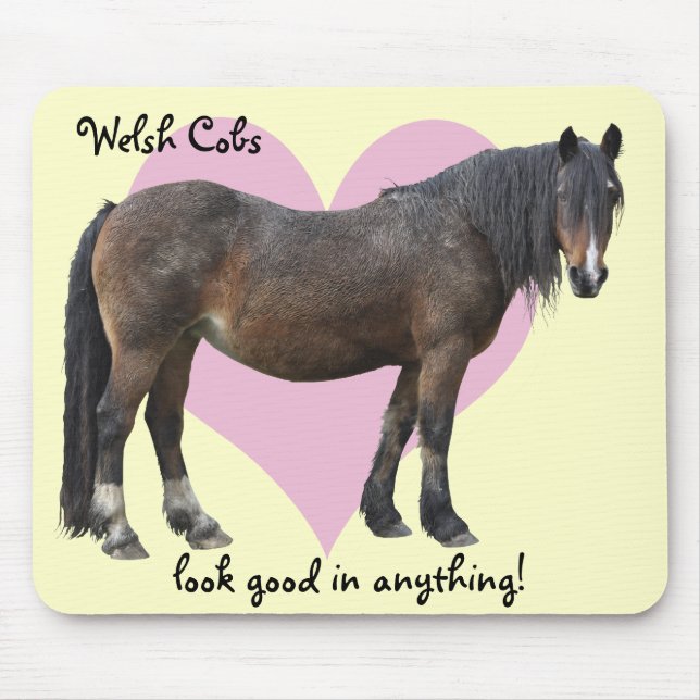 Muddy Welsh cob mousemat Mouse Pad (Front)