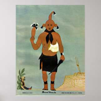 "Mudhead" kachina print