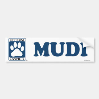 Mudi Black Bumper Sticker