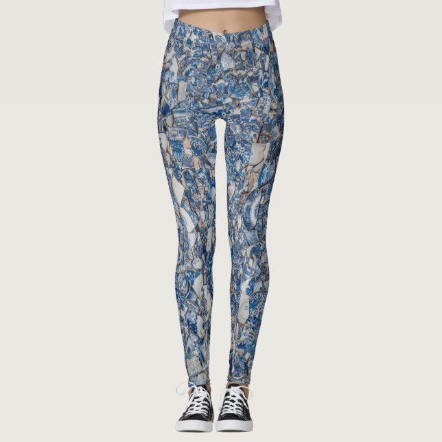 Mudlark broken blue sherds legging (Front)