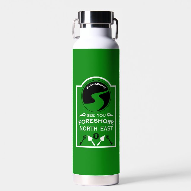 Mudlarking Hobby Gift Water Bottle (Front)