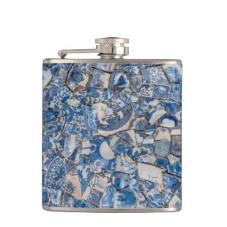 Mudlark's Broken Blue China Flask
