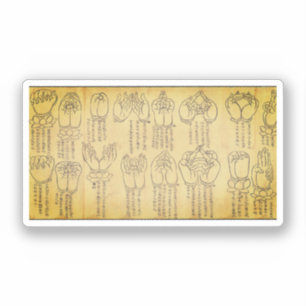 Mudras (12th-century Japanese scroll)