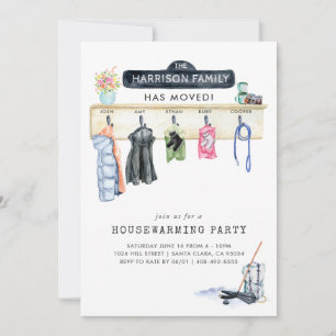 Mudroom Scene   Housewarming Party Invitation