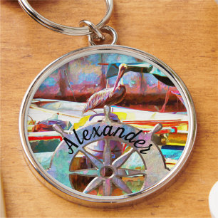 Muelle Los Peines Pelican 0463 Keychain