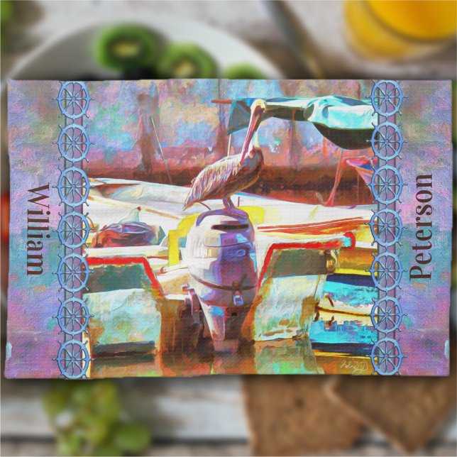 Muelle Los Peines Pelican 0463 Kitchen Towel (Creator Uploaded)
