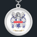 Mueller Coat of Arms (Family Crest) Silver Plated Necklace<br><div class="desc">Use the search tool at my store to find other Mueller merchandise. Mueller Coat of Arms (Family Crest) products avaiable on tshirts, sweatshirts, kids shirts, infant onsies, stickers, magnets, and much more Mueller clothing fully customizable to your specifcations. Great for family reunions or gifts for the relatives. If you like...</div>