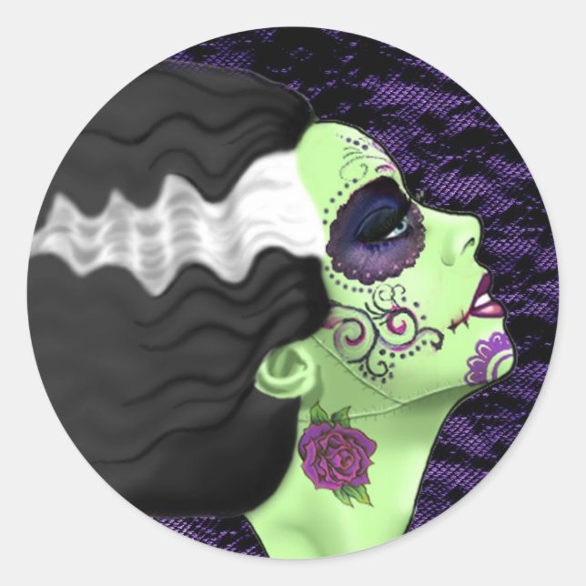 Muertos Bride Classic Round Sticker (Front)