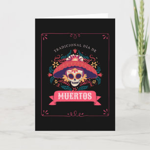 Muertos Skull Day of the Dead Card