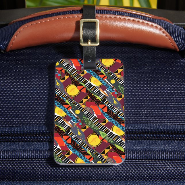 Mufasa Pride Lands Tapestry Pattern Luggage Tag (Front Insitu 2)