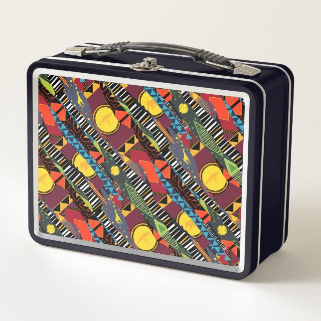 Mufasa Pride Lands Tapestry Pattern Metal Lunch Box (Front)