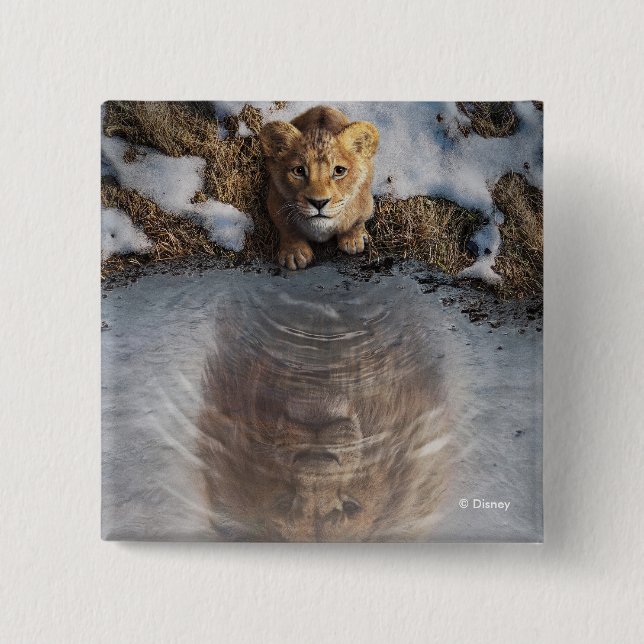 Mufasa Reflection 2 Inch Square Button (Front)