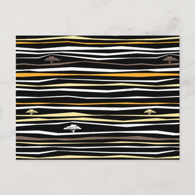 Mufasa Savanna Stripe Pattern Postcard (Front)