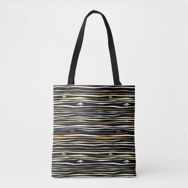 Mufasa Savanna Stripe Pattern Tote Bag (Front)