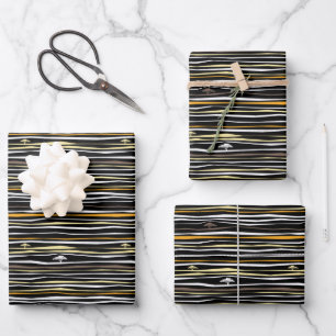 Mufasa Savanna Stripe Pattern Wrapping Paper Sheet
