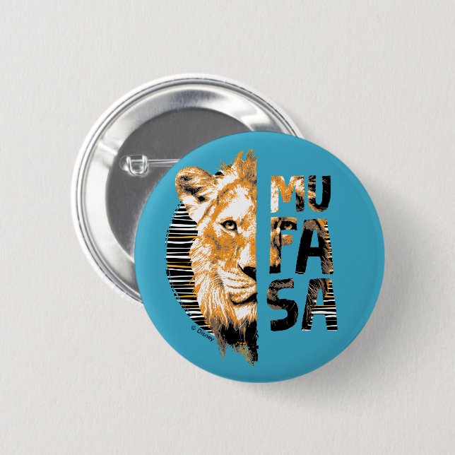 Mufasa Typography 2 Inch Round Button (Front & Back)