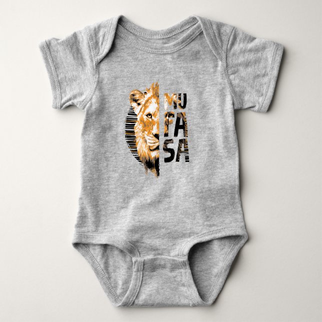 Mufasa Typography Baby Bodysuit (Front)