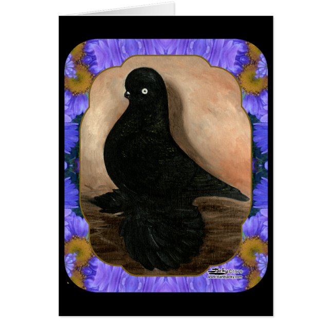 Muffed Tumbler Pigeon Framed (Front)