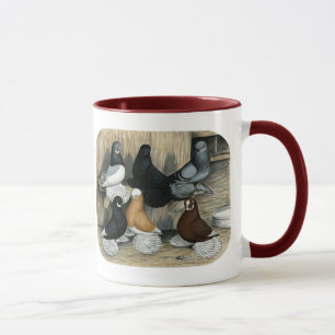 Muffed Tumbler Pigeons Mug