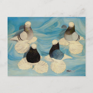 Muffed Tumblers Four Postcard