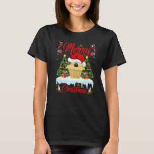 Muffin Food  Lights Xmas Tree Santa Muffin Christm T-Shirt