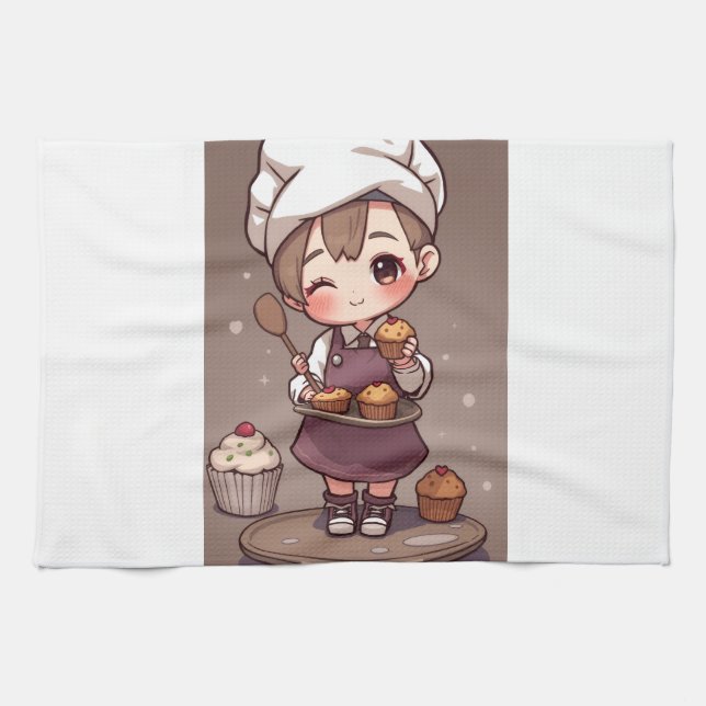 Muffin Man  Kitchen Towel (Horizontal)