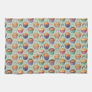 "Muffin Mayhem: A Sprinkle of Fun" Kitchen Towel