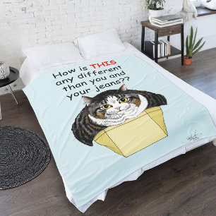 Muffin Top Cat Fleece Blanket