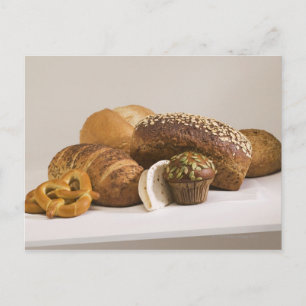 Muffins and dinner rolls postcard