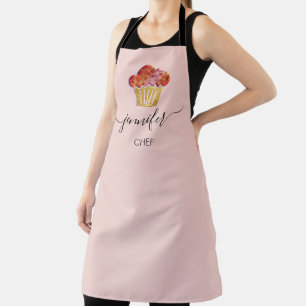 Muffins Bakery Catering Cakes Rose Gold  Apron