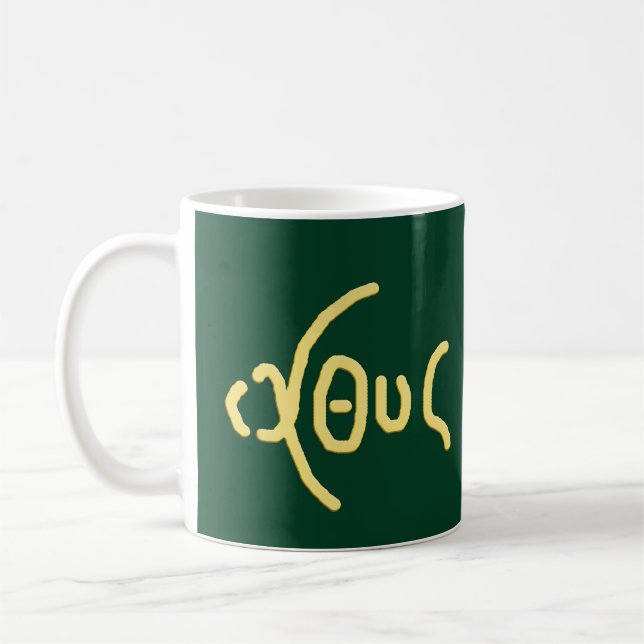 Mug Ι Χ Θ Υ fermé (ICHTHYS) CAFÉ (Gauche)